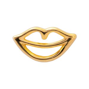 E104 Σκουλαρίκι Χείλι Από Επιχρυσωμένη Ασήμι 925 Lulu