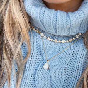 Mini Drop Necklace / White Opal Caroline Svedbom