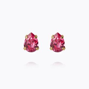 Σκουλαρίκια Από Επιχρυσωμένο Ορείχαλκο Με Ροζ Κρύσταλλα Caroline Svedbom