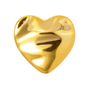 L1392 Σκουλαρίκι Καρδιά Από Επιχρυσωμένο Ασήμι 925 Lulu