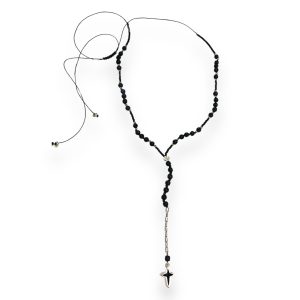 Handmade Necklace With Cross And Semi-precious Stones
